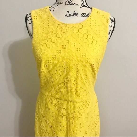 Maggy London Soleil Ribbon Eyelet Sheath  Dress - Picture 3 of 7